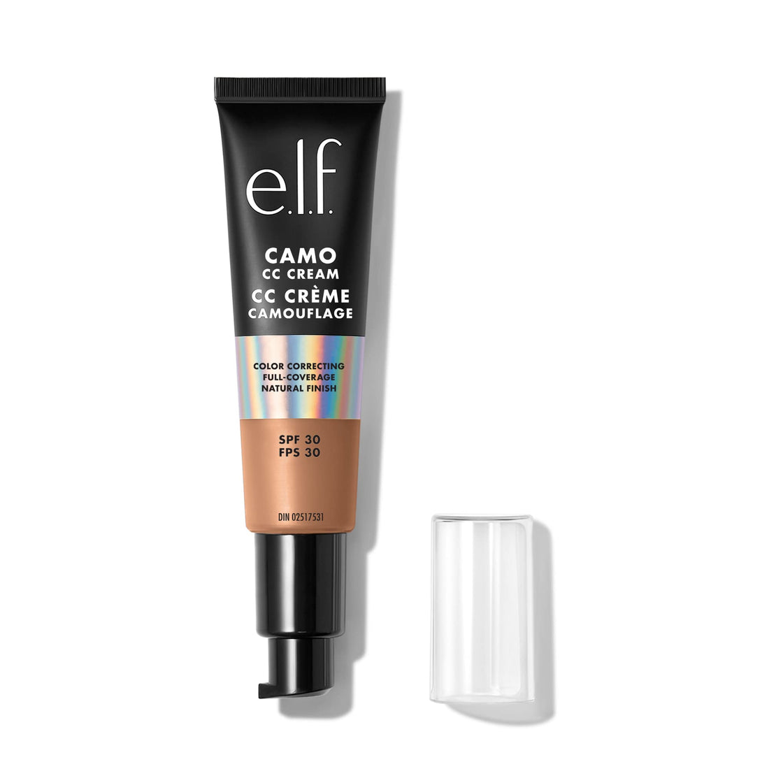 e.l.f. Camo CC Cream | Color Correcting Full Coverage Foundation with SPF 30 | Medium 375 N | 1.05 Oz (30g)