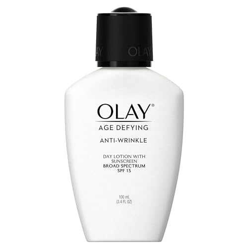 Olay Age Defying, Anti-Wrinkle Day Lotion with Sunscreen, SPF 15, 3.4 Oz. (Pack of 2) Packaging may Vary