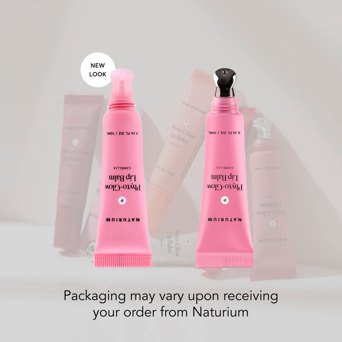 Naturium Phyto-Glow Lip Balm, Hydrating Lip Care with a Glossy Finish, 0.34 oz (Camellia) (NATR-10075), 1.0 Count