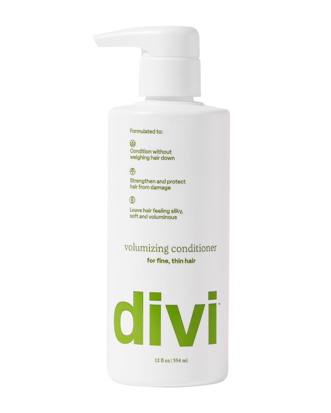 divi Volumizing Conditioner for Women and Men - Lightweight Volume Conditioner for Fine Hair - Designed to Strengthen and Protect the Hair from Damage, 12 Fl Oz.