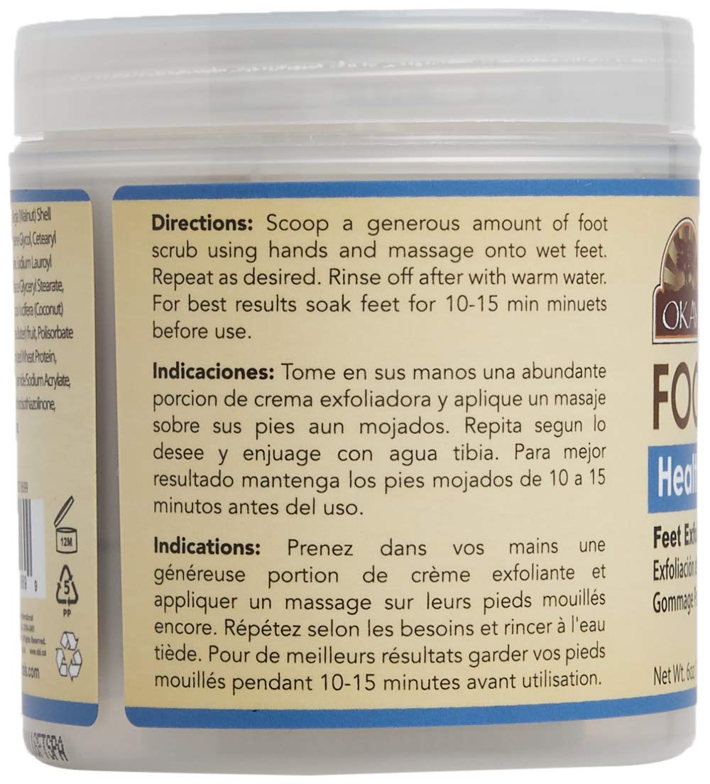 OKAY Papaya Foot Scrub, 6 Ounce