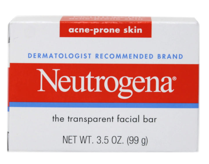 Neutrogena Transparent Facial Bars, Acne-Prone Skin Formula, 3.5 Ounce (Pack of 8)