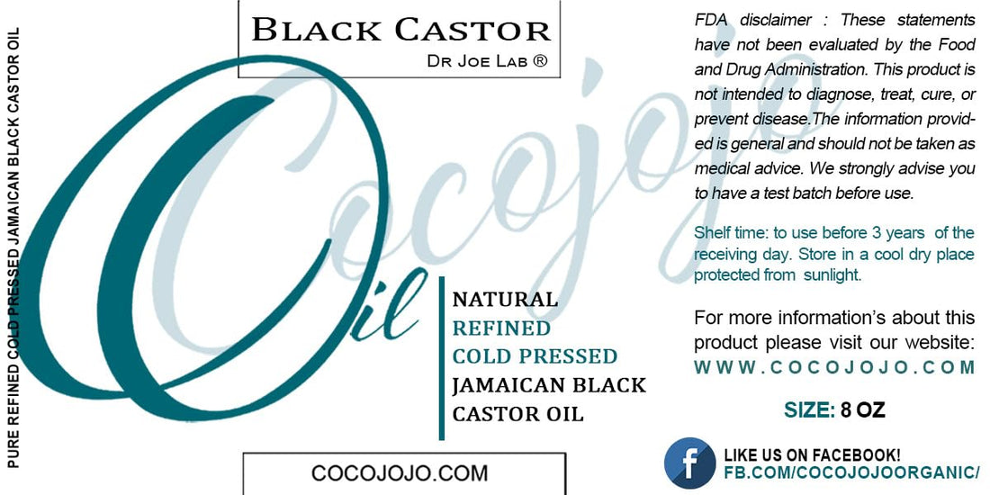 9 Oz: Cocojojo Cold Pressed Jamaican Black Castor Oil, 9 Ounce