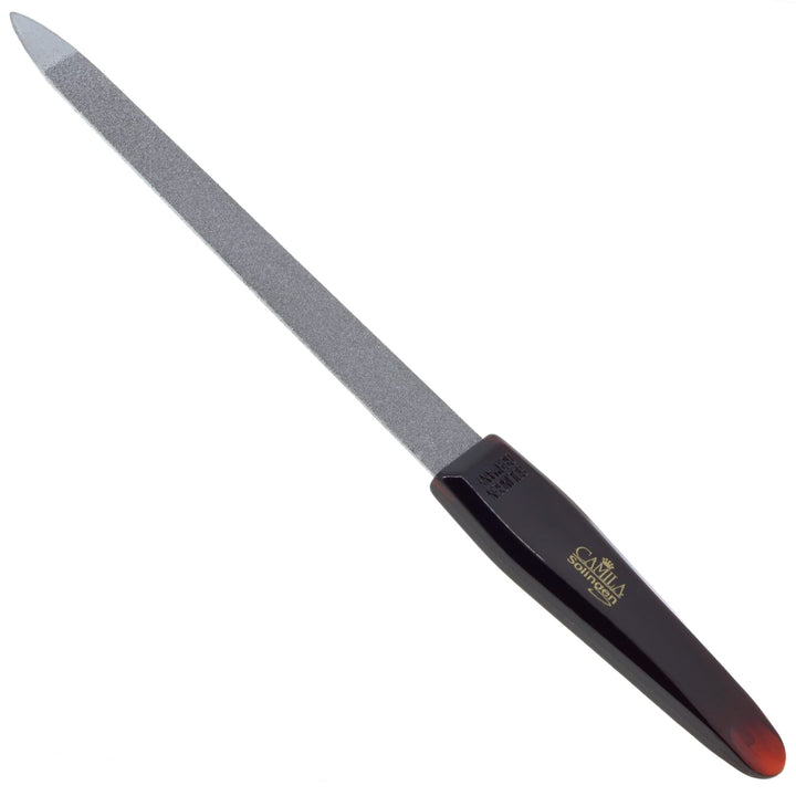 Camila Solingen CS17 Sapphire Metal Nail File for Natural Nails Fingernail and Toenail Care, 5 Double Sided Coarse and Fine for Manicure and Pedicure