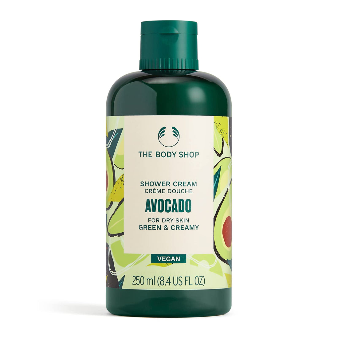The Body Shop Avocado Shower Cream, for Dry Skin – Cleanses and Nourishes – Vegan – 8.4oz