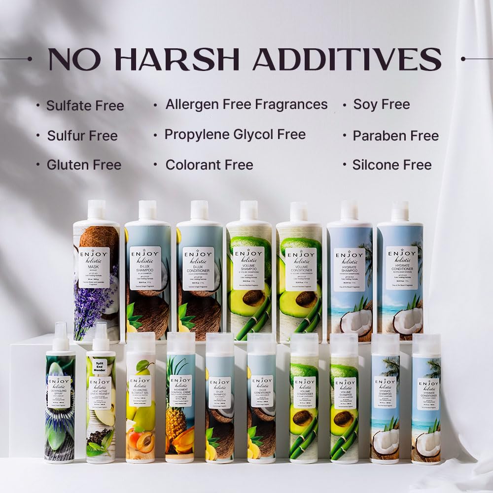 ENJOY Hair Care Holistic Hydrate Conditioner, pH 3.5-4.5, Hair Conditioner For Damaged Hair, Conditioner Curly Hair Products - 10 Fl Oz