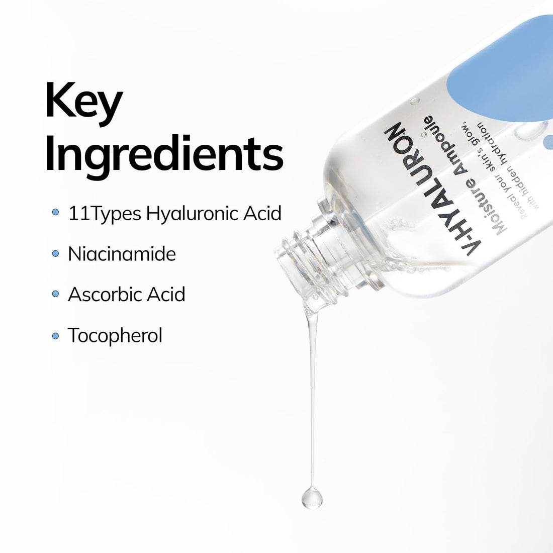 BY MERZY V-Hyaluronic Acid Moisture Ampoule - Hyaluronic Acid, Moisture Boost, Hydration Ampoule, Skin Soothing, All skin type, Serums, Korean Skincare (100ml/3.38 fl.oz.)