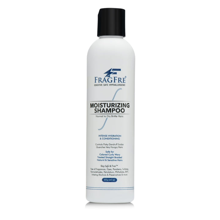 FRAGFRE Moisturizing Shampoo 8 oz: Fragrance-Free, Hypoallergenic, and Sulfate-Free - Nourish and Hydrate Your Dry, Hungry Hair with a Safe and Gentle Oil Shampoo - Ideal for Colors and Sensitive Scal