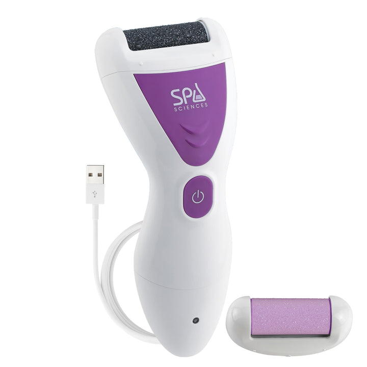 Spa Sciences VIVA Most Powerful Pedicure Tool Available-Professional Electronic Foot Smoothing Pedi Tool for Removing Hard, Dry, Cracked Skin/Calluses on Feet, Rechargeable-2 Treatment Heads Included