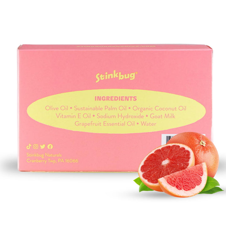 Stinkbug Natural Organic Goats Milk Soap With Grapefruit, Natural Ingredient, 4 Ounce Pack of 2