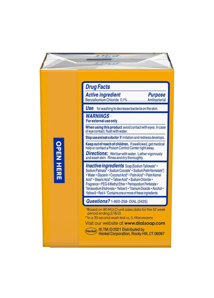 Dial Gold Antibacterial Deodorant Soap, 2 pack, Total Net Wt 6.4 oz