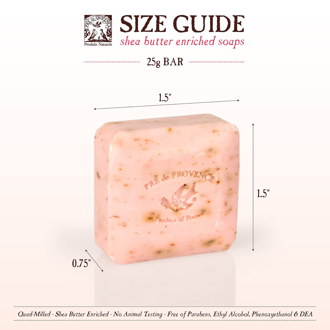 Pre De Provence Luxury 25g Guest Gift Soap (Set of 6) - Assorted Soaps (EG, LV, CT, SG, LT, VE, HA, TI, WG)