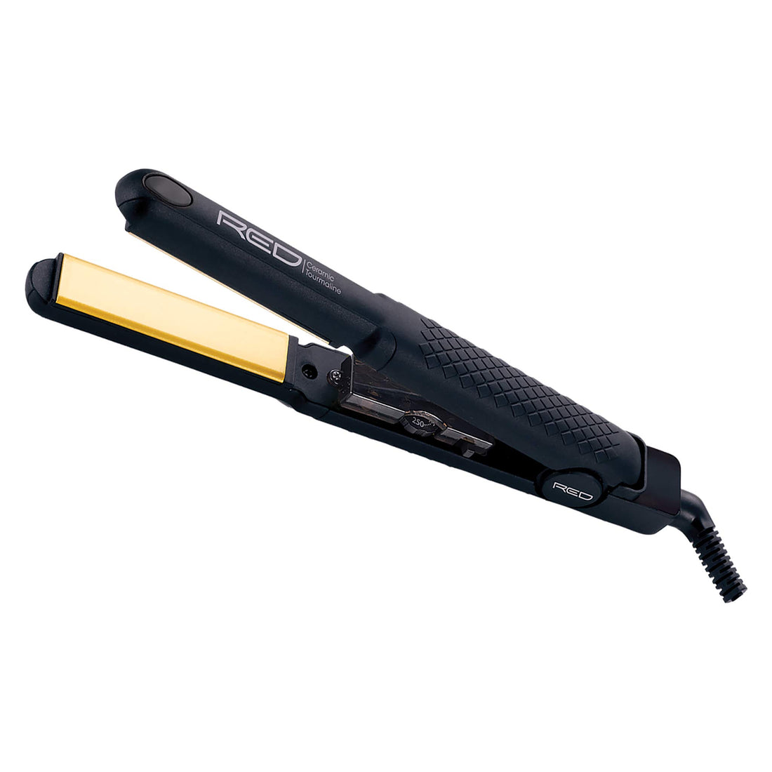 Kiss Products Red Ceramic Tourmaline Professinal Flat Iron, 0.75 Inch, 1 Pound