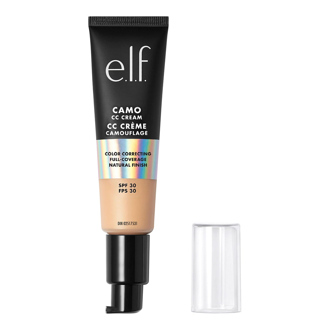 e.l.f. Camo CC Cream | Color Correcting Full Coverage Foundation with SPF 30 | Light 240 W | 1.05 Oz (30g)