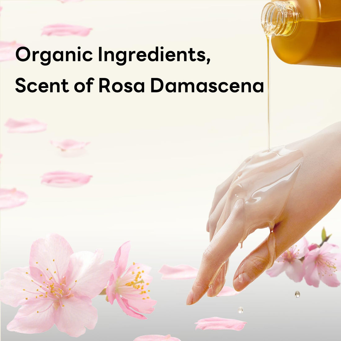 DEMIKI Shower Oil for Women, Hydrating Body Wash with White Rose Scent, Moisturizing for Sensitive & Dry Skin, Winter Care, Sulfate-Free, Paraben-Free, Dye-Free, 10 fl oz