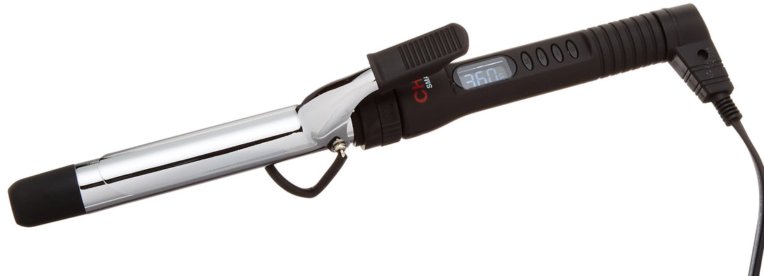 CHI Smart Titanium Ceramic Digital 2-in-1 Interchangeable Hairstyling Iron and Curler, Soft Touch Black