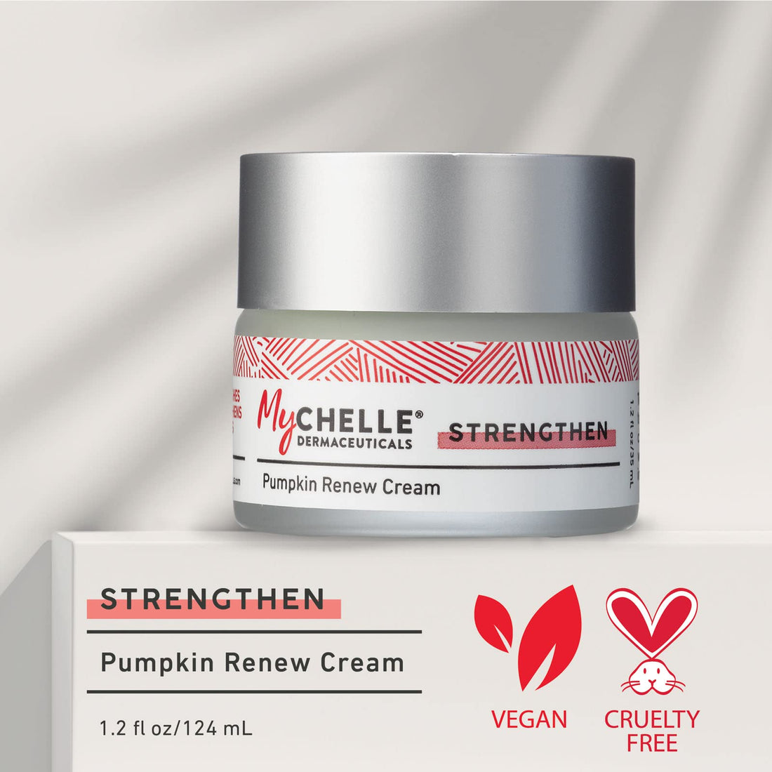 MyChelle Pumpkin Renew Cream, Lightweight Antioxidant-Rich Moisturizer with Shea Butter for All Skin Types, 1.2 fl oz