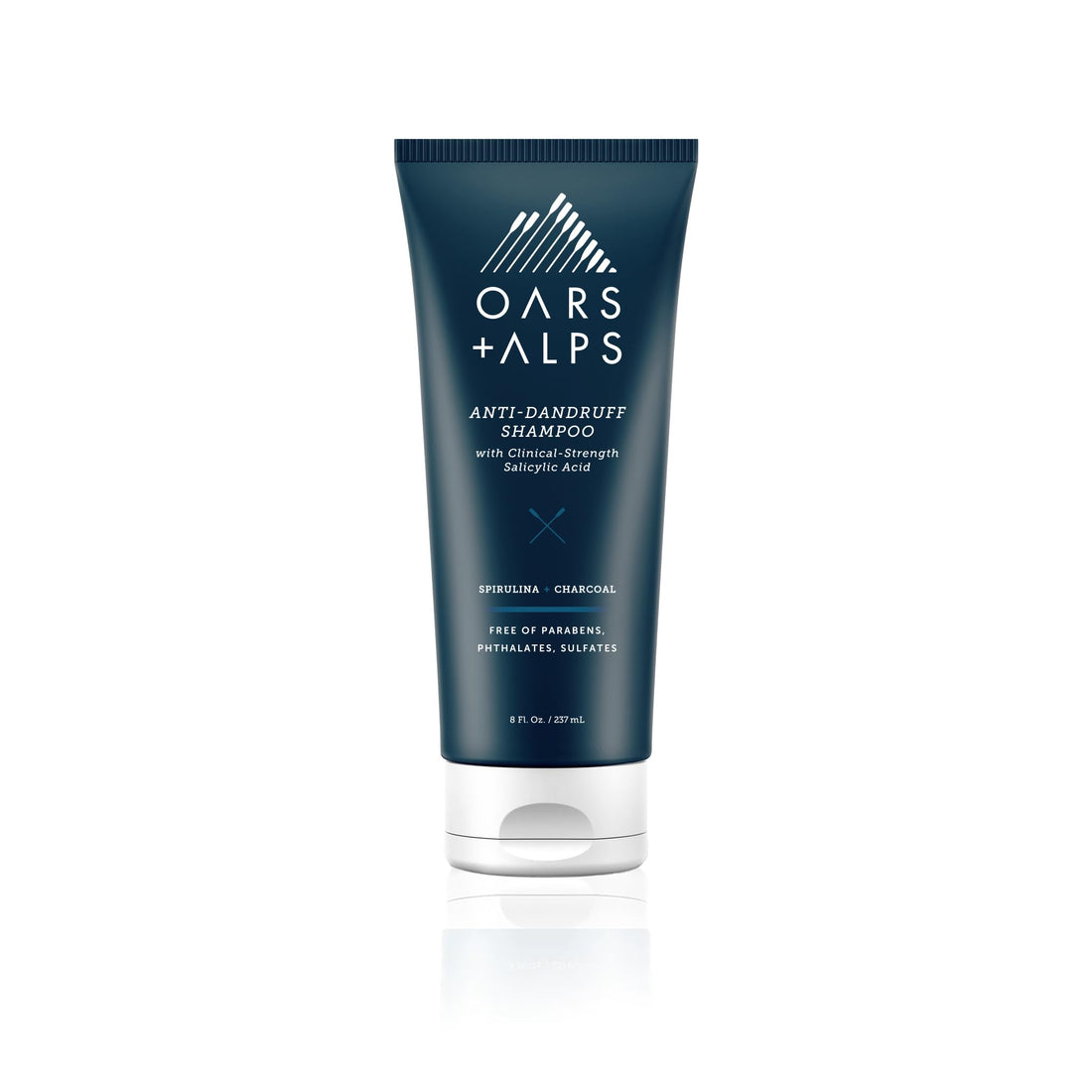 Oars + Alps Anti-Dandruff Shampoo with 2% Salicylic Acid, Made with Spirulina, Charcoal, + Green Algae Extract, 8 Fl Oz