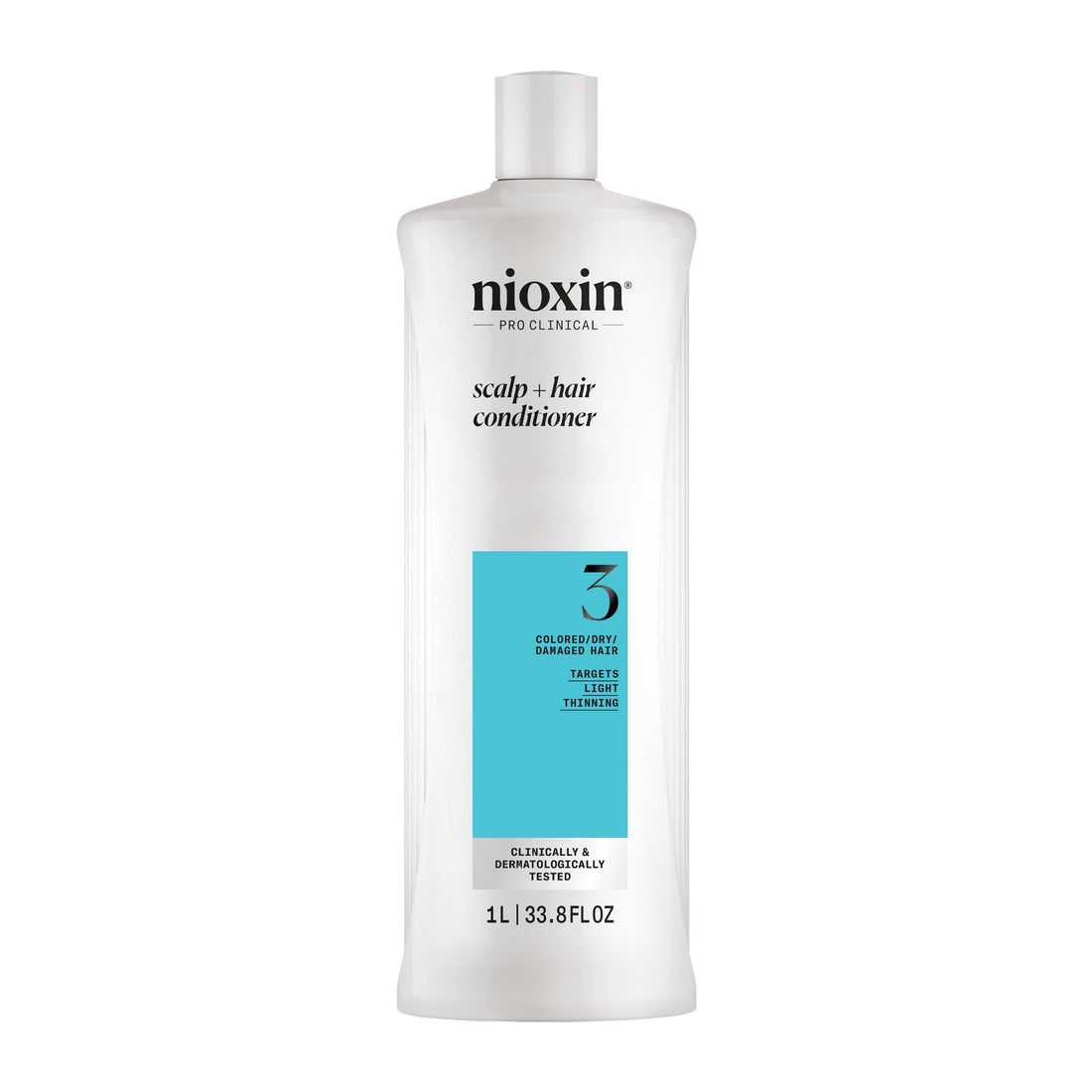 Nioxin System 3 Scalp + Hair Thickening Conditioner | For Colored, Dry, & Damaged Hair with Light Thinning | Maintain Vibrant Color | Strengthen & Nourish with Niacinamide & Biotin | 33.8 Fl Oz