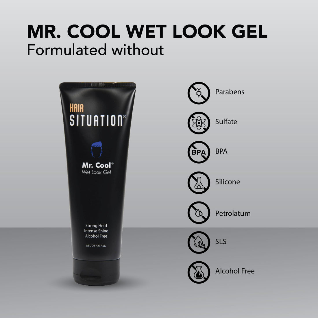 Mr Cool Wet Look Intense Shine Alcohol Free Hair Gel