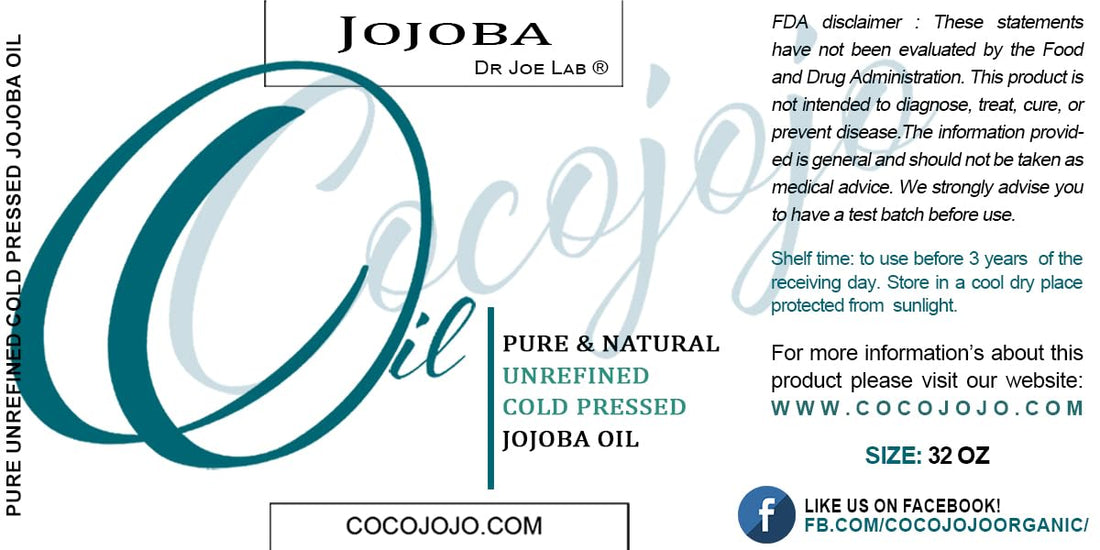 jojoba oil cold pressed 100% pure natural 33 oz face hair - beard - skin - body - lips - extra virgin - unrefined -golden fresh cut