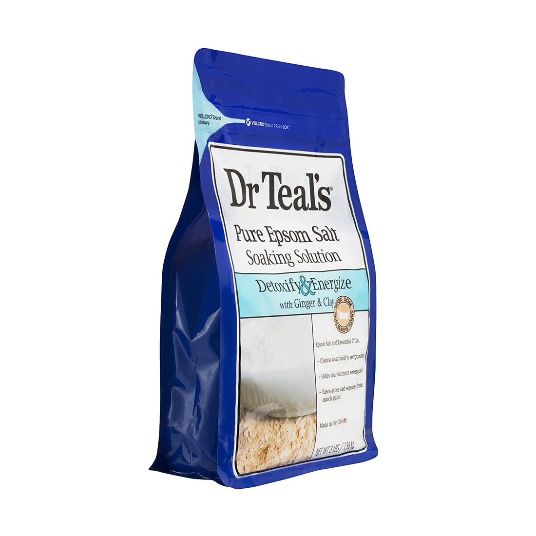 Dr Teal's Epsom Salt, Detox Ginger and Clay, 4 Count