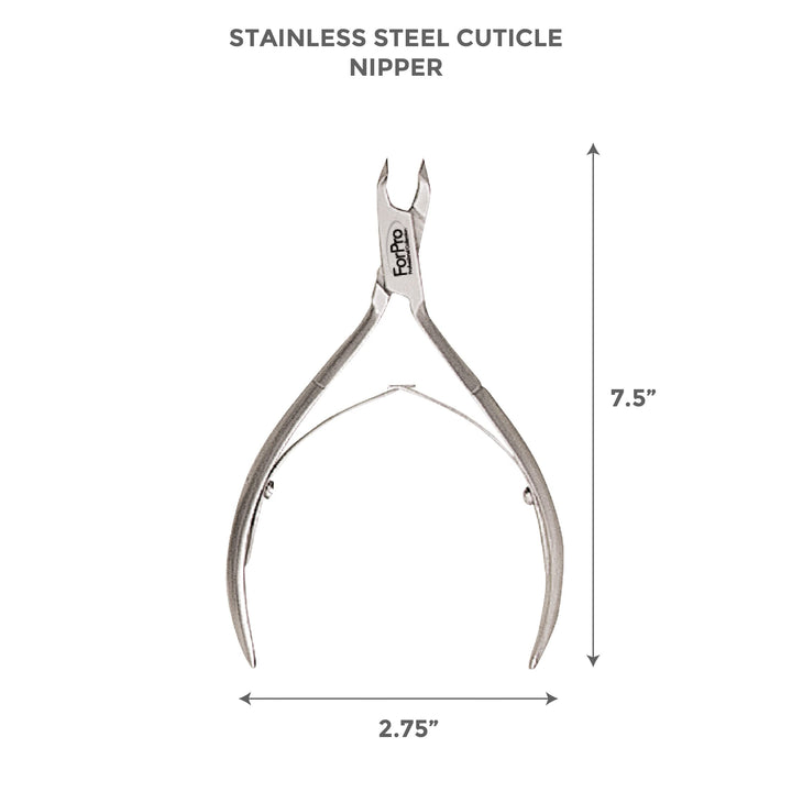 ForPro Professional Collection Cobalt Cuticle Nipper, Stainless Steel Cuticle Nipper for Trimming Cuticles and Hangnails, ¼ Jaw
