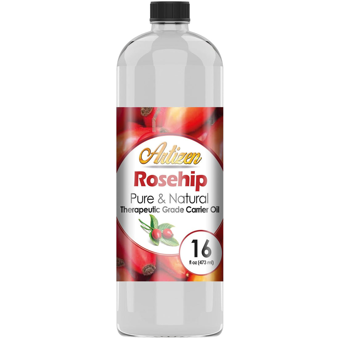 Artizen Pure & Natural 16oz Rosehip Oil for Face, Skin, Body, Hair, Nails & Aromatherapy – Cold Pressed from Fresh Roses & Rose Seeds