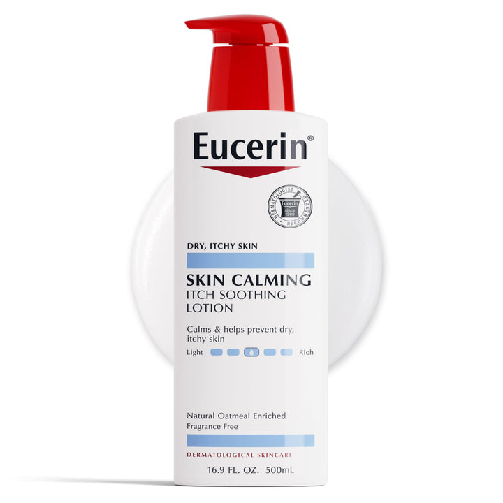 Eucerin Skin Calming Lotion - Full Body Lotion for Dry, Itchy Skin, Natural Oatmeal Enriched - 16.9 fl. oz Pump Bottle