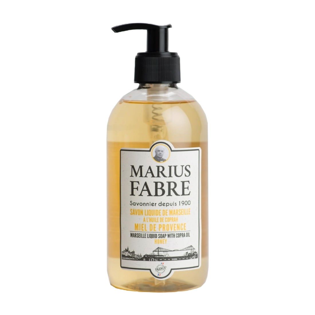 Marseille Liquid Soap, Palm Oil-Free, 100% Vegetable Oils, 400 ml - Heather Honey