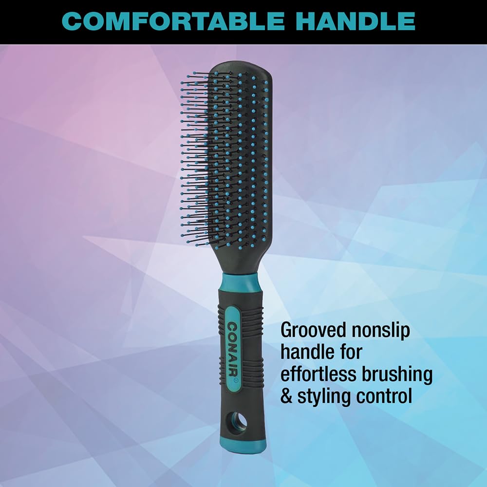 Conair Salon Results Detangling Hairbrush - For Men and Women, All Hair Types with Nylon Bristles