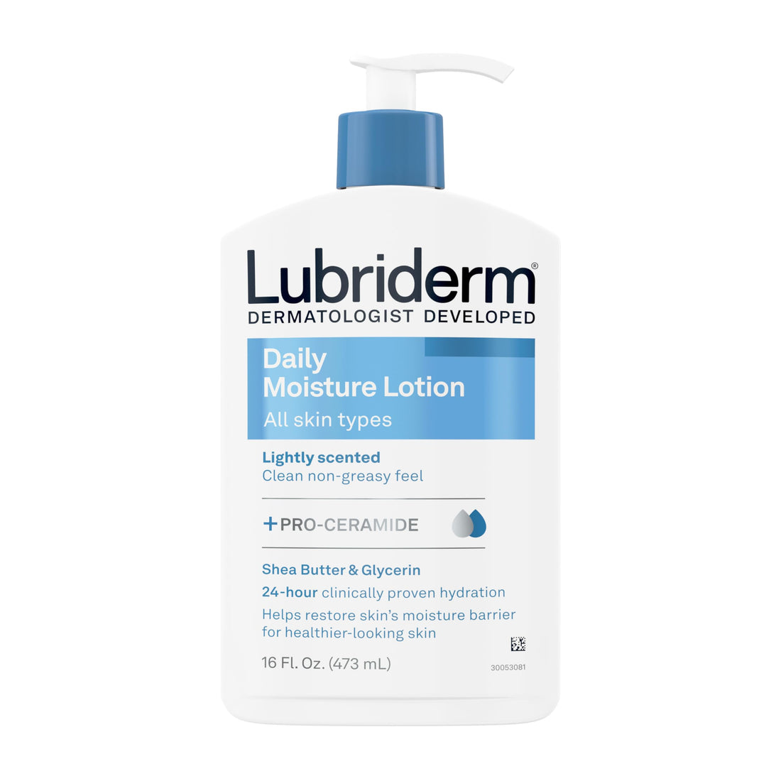 Lubriderm Daily Moisture Hydrating Body and Hand Lotion with Vitamin B5, Non-Greasy, 16 fl. oz (Pack of 6)