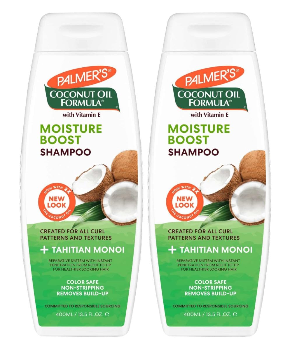 Palmers Coconut Oil Moisture Boost Shampoo 13.5 Ounce (400ml) (Pack of 2)