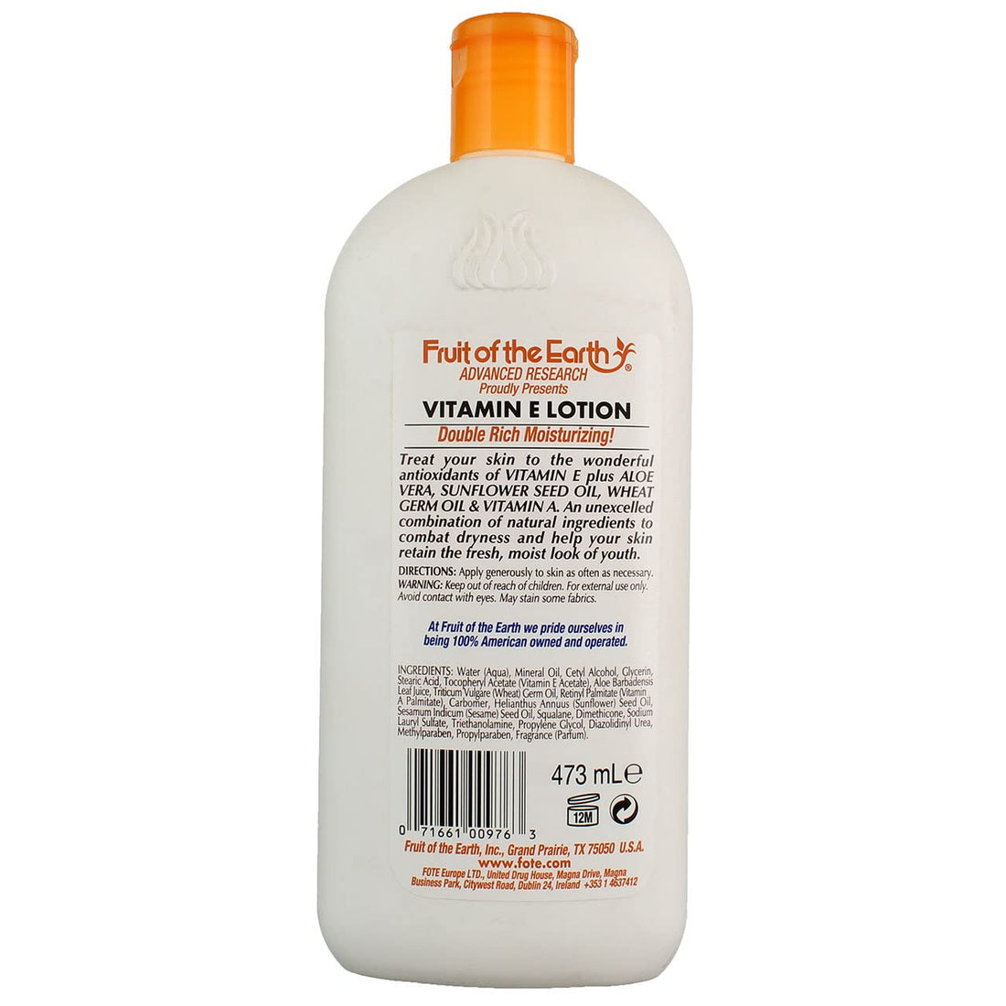Fruit of the Earth Vitamin E Lotion, 16 Ounce