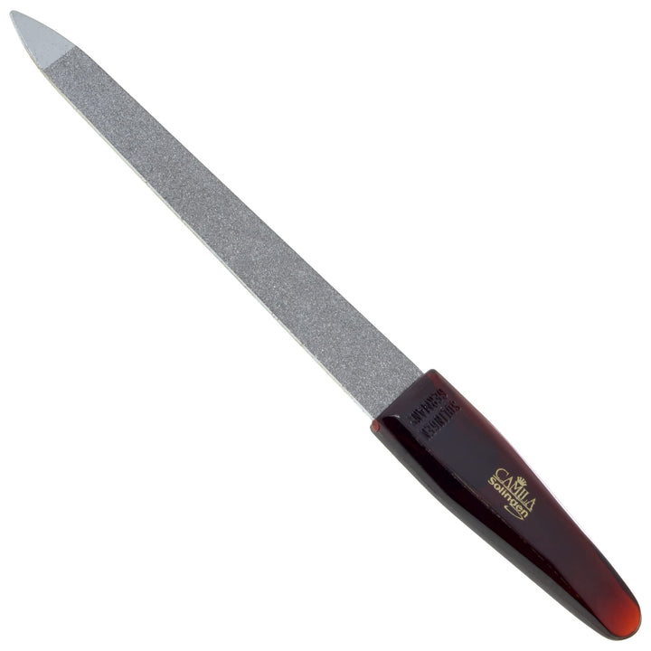Camila Solingen CS16 Sapphire Metal Nail File for Natural Nails Fingernail and Toenail Care, 3.5 Double Sided Coarse and Fine for Manicure and Pedicure