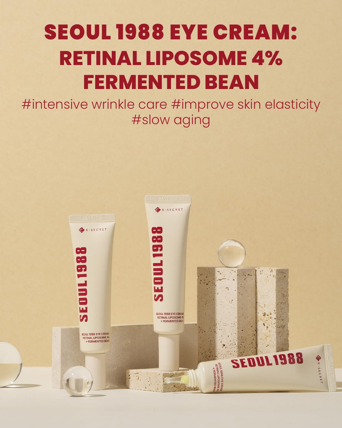 KSECRET SEOUL 1988 Eye Cream : Retinal Liposome 4% + Fermented Bean, 30ml/1.01 fl.oz.