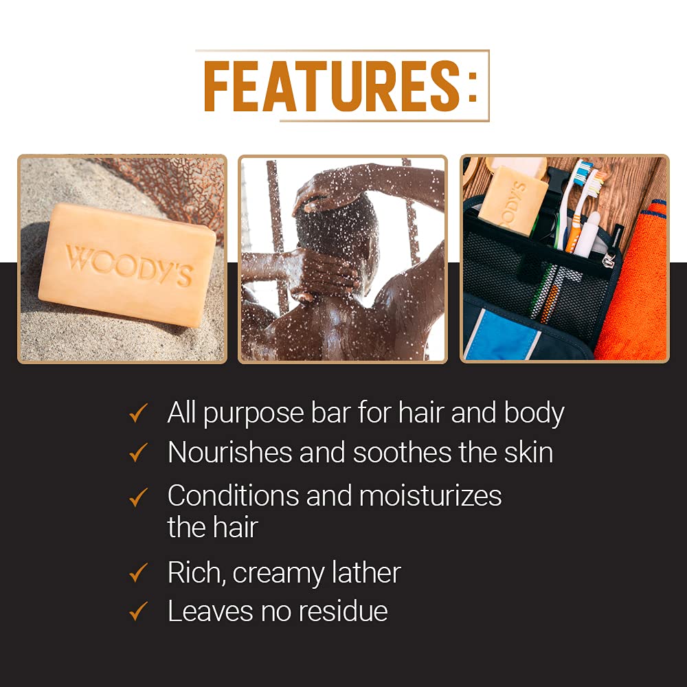 Woody's Meat & Potatoes Hair & Body Shampoo Bar - 8 oz