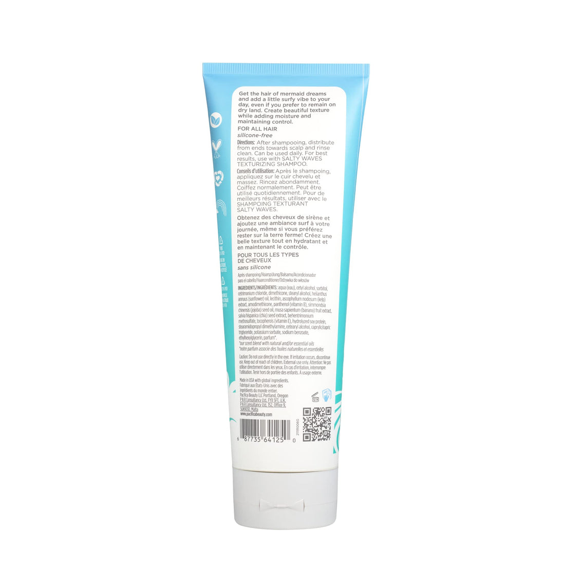 Pacifica Salty Waves Texturizing Conditioner - 100% Vegan - Sulfate Free - 8 oz