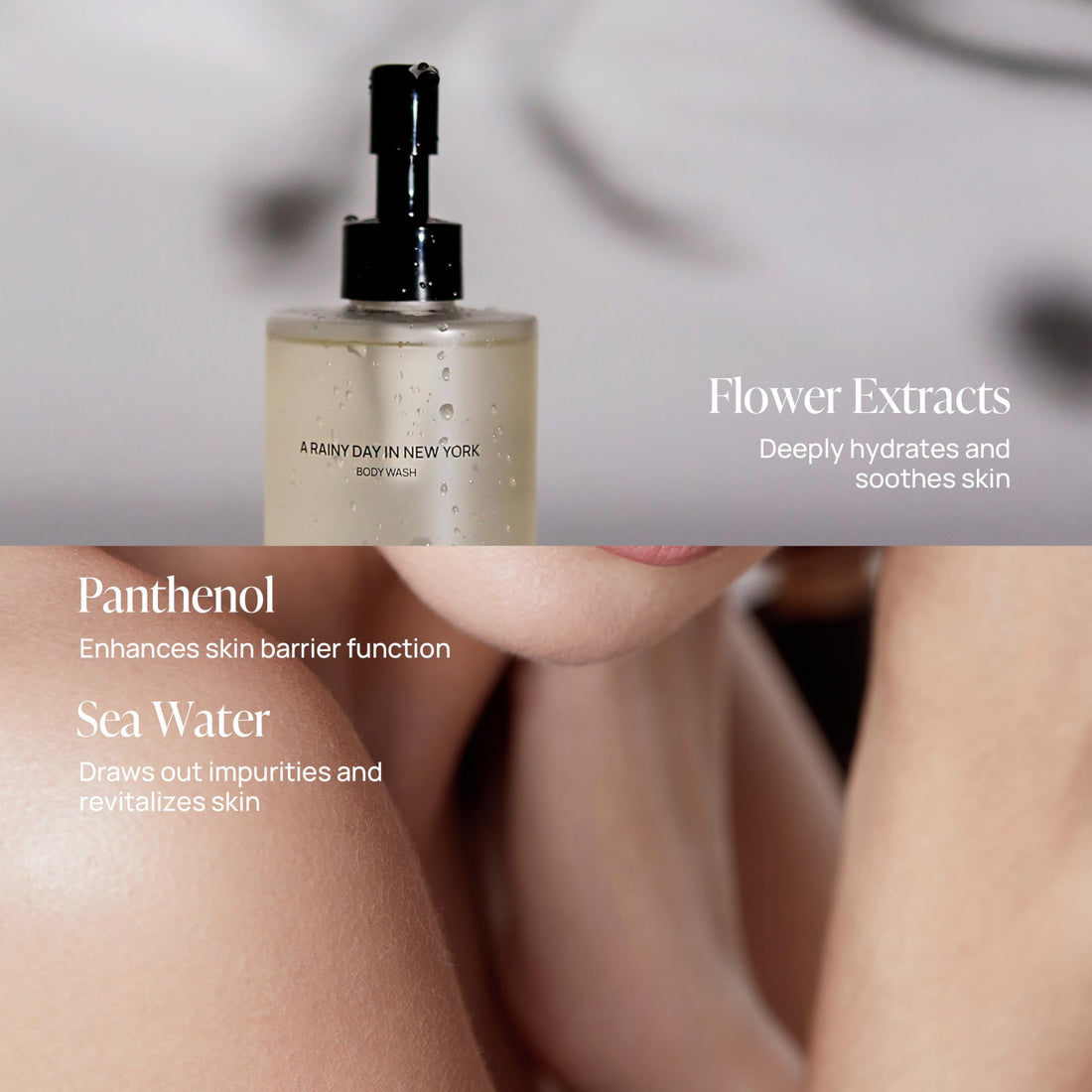 Pobam VOYAGER A Rainy day in New York Body Wash, Citrus with Basil, Woody Vetiver and Cloves, Forest & Fresh Scent, 10.14 Fl. Oz./300ml