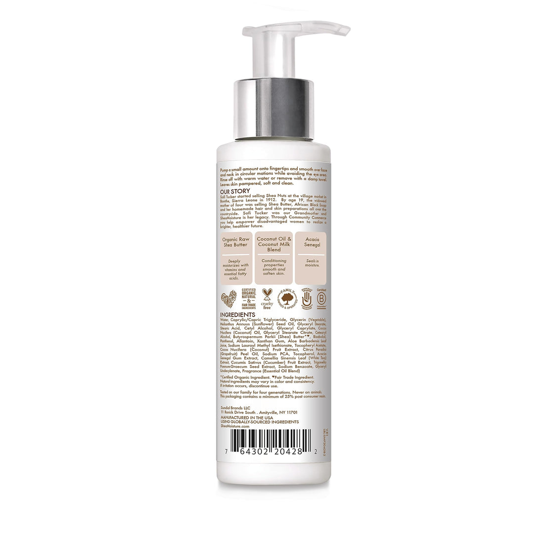 SheaMoisture 100 Virgin Coconut Oil Daily Hydration Face Milk Cleanser | 4 fl.oz