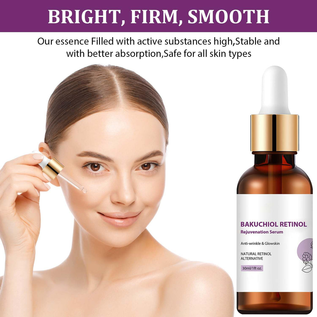 Bakuchiol Retinol Rejuvenation Serum,Venature Bakuchiol Retinol Korean, Retinol Serum for Wrinkles, Best Anti-Aging (2PCS)