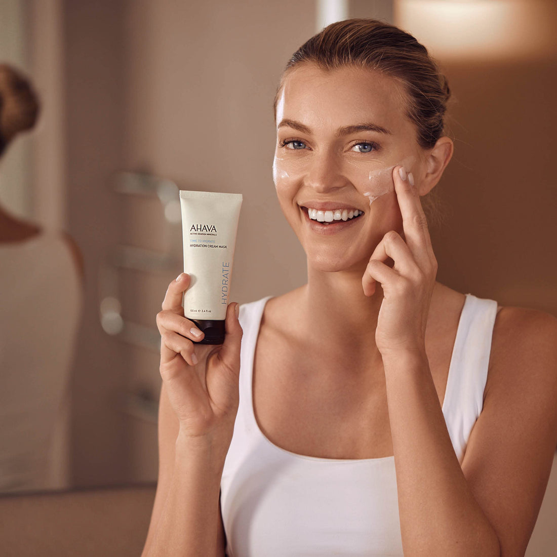 AHAVA Hydration Cream Mask - Replenishes, Fights Dehydration, Calms & Enhances Smoothness, Enriched by Exclusive Dead Sea Osmoter & Mud, Pentavitin, Vitamin E, Shea Butter & Hyaluronic Acid 3.4 Fl.Oz
