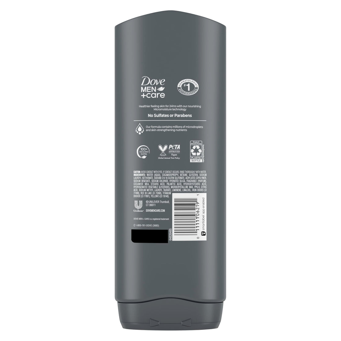 Dove Men+Care Men 4 Count Exfoliating Deep Clean Body & Face Wash For Men with 24-Hour Nourishing Micromoisture Technology 18 oz
