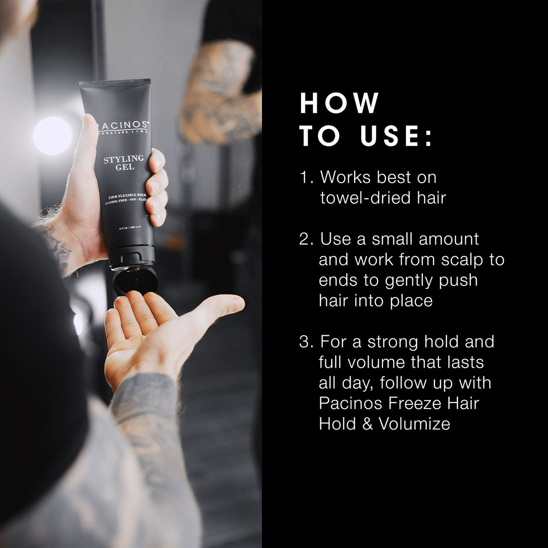 Pacinos Styling Gel 8 oz