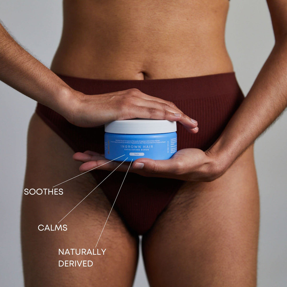 Bushbalm Nude Exfoliating Scrub - Dark Spots Treatment, Natural Body Scrub Exfoliant for Soft and Glowing Skin, 236 ml