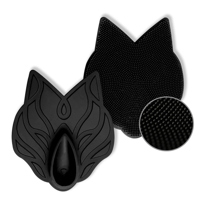 Black Wolf Body Scrubber - 100% Silicone Bristles for a Hygienic Deep Clean Experience - Easy to Clean Excess Soap and Body Wash Off