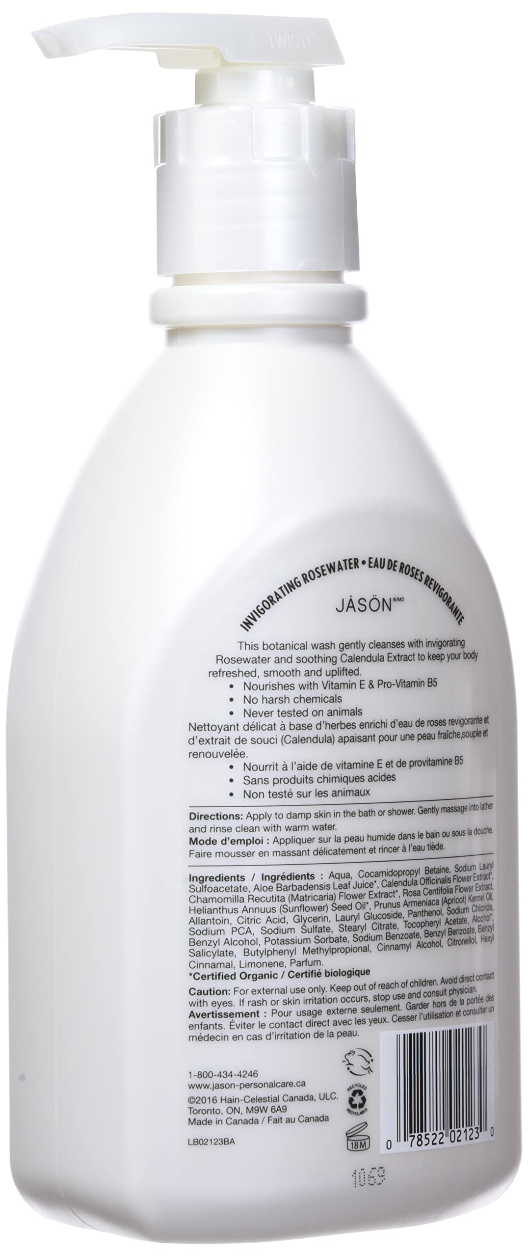 Jason Shower Body Wash, Rosewater, 30 oz, 2 pk