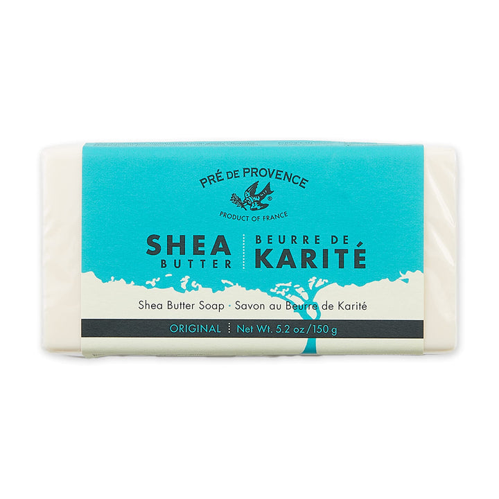 Pre de Provence Beurre De Karité Moisturizing Collection, Shea Butter Enriched Nourishing, Soap Bar, 150 Gram, Original