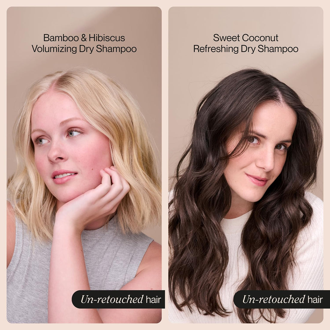 Suave Dry Shampoo Spray Variety 2-Pack – Volumizing Bamboo & Hibiscus, Refreshing Sweet Coconut, 4.3 Oz Ea