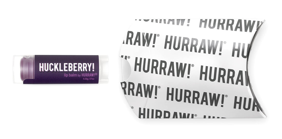 Hurraw! Huckleberry Lip Balm: Organic, Certified Vegan, Cruelty and Gluten Free. Non-GMO, 100% Natural Ingredients. Bee, Shea, Soy and Palm Free. Made in USA